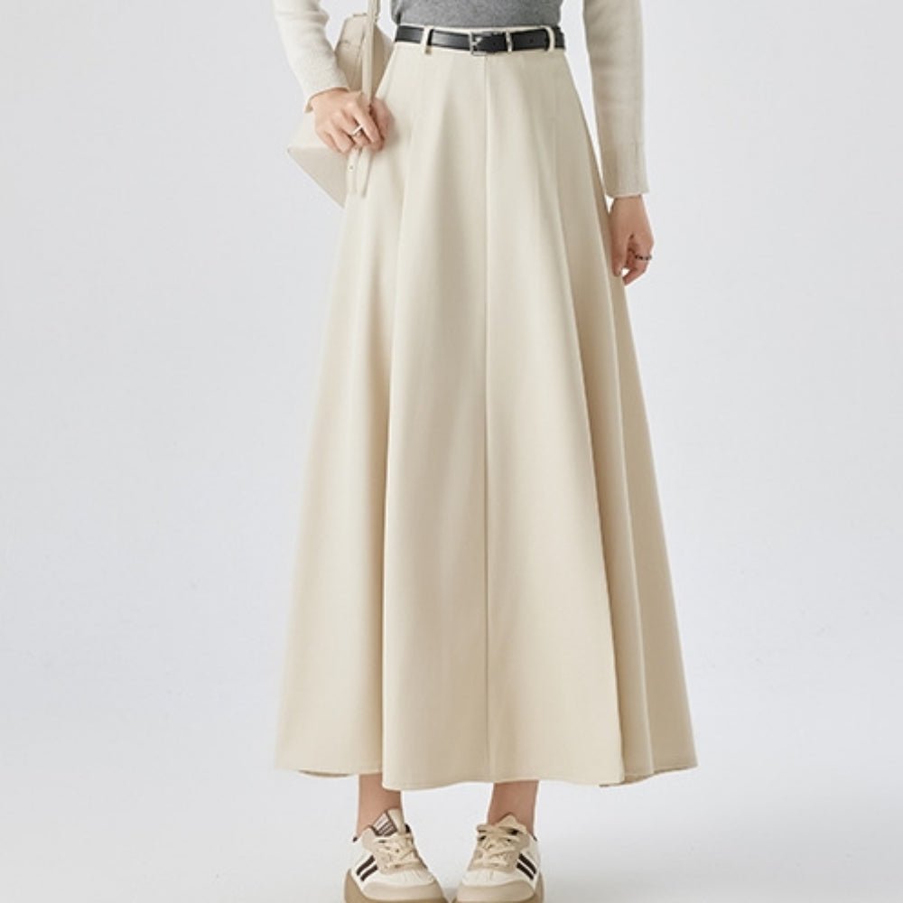 Aラインロングプリーツスカート｜オフィスカジュアル レディース 通販【ミレジェネ】