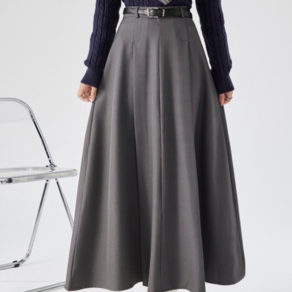 Aラインロングプリーツスカート｜オフィスカジュアル レディース 通販【ミレジェネ】
