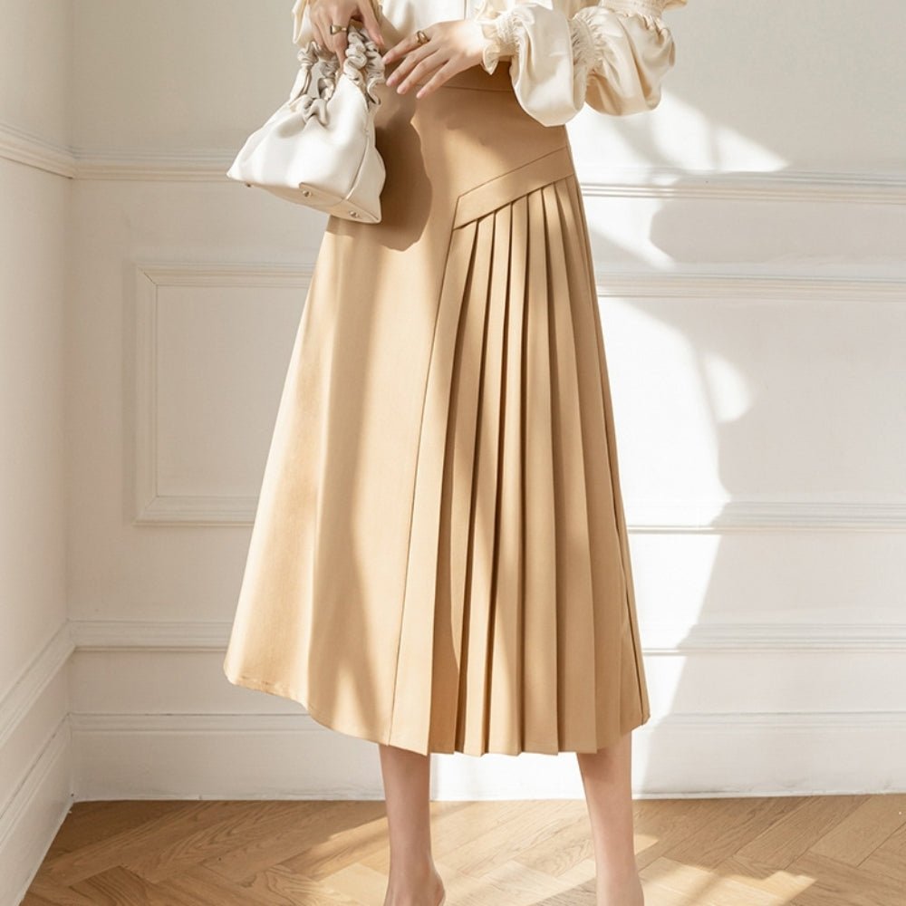 サイドプリーツAラインスカート｜オフィスカジュアル レディース 通販【ミレジェネ】