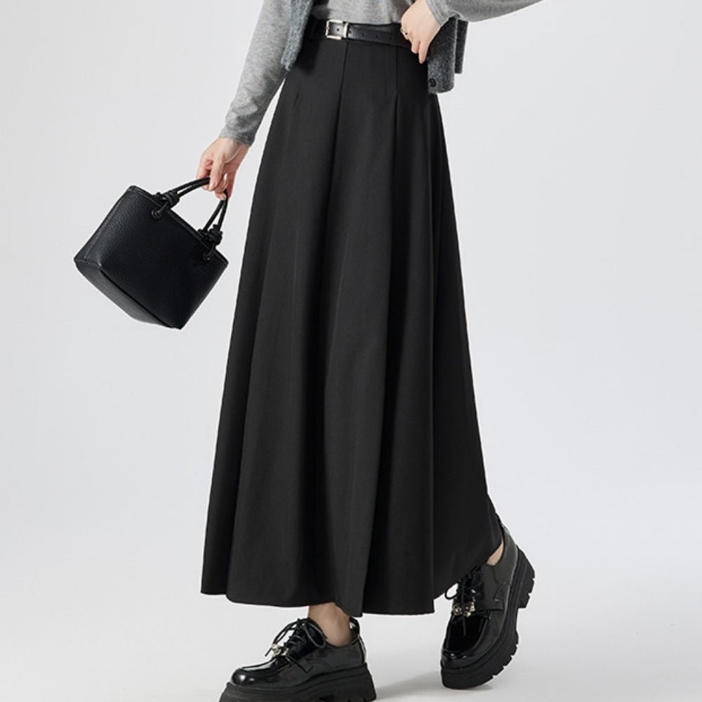 Aラインロングプリーツスカート｜オフィスカジュアル レディース 通販【ミレジェネ】