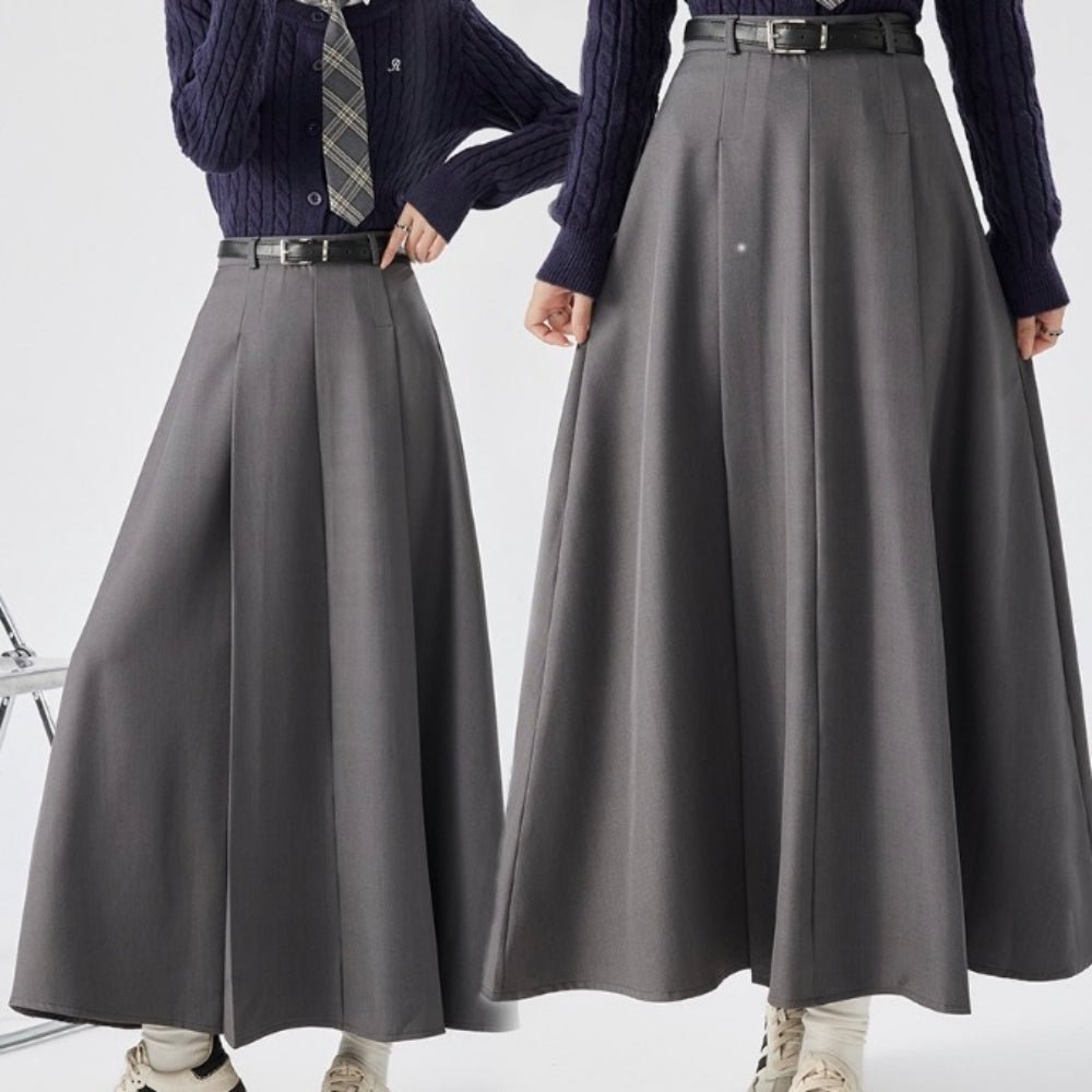 Aラインロングプリーツスカート｜オフィスカジュアル レディース 通販【ミレジェネ】