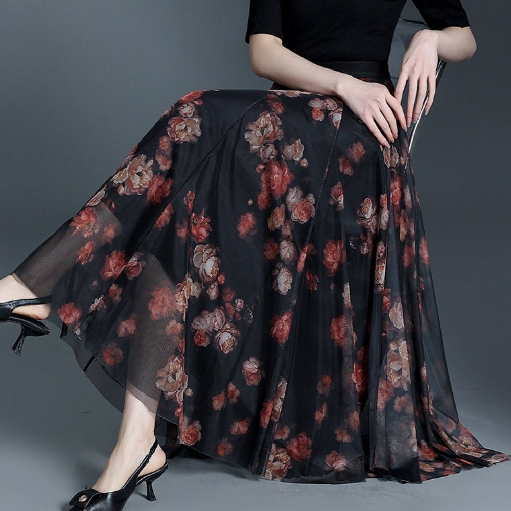 Aライン花柄スカート｜オフィスカジュアル レディース 通販【ミレジェネ】