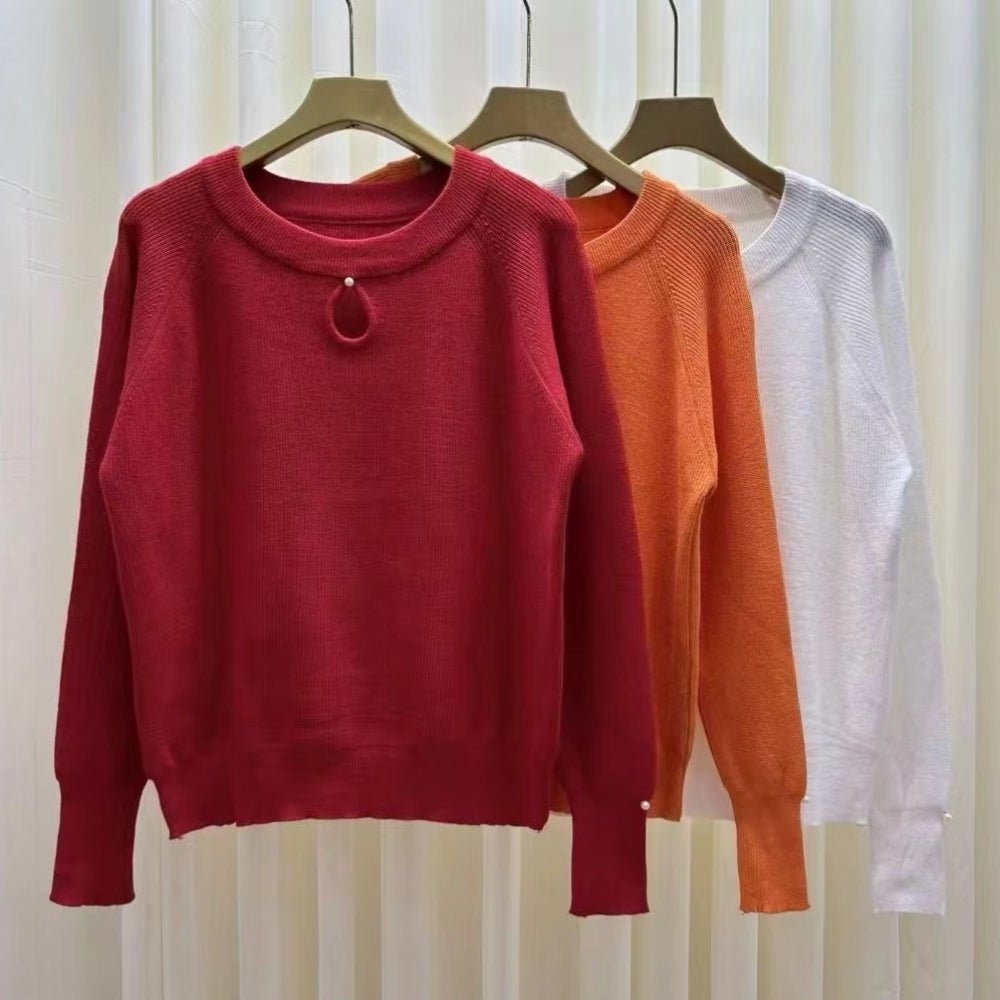 胸元デザインニット｜オフィスカジュアル レディース 通販【ミレジェネ】