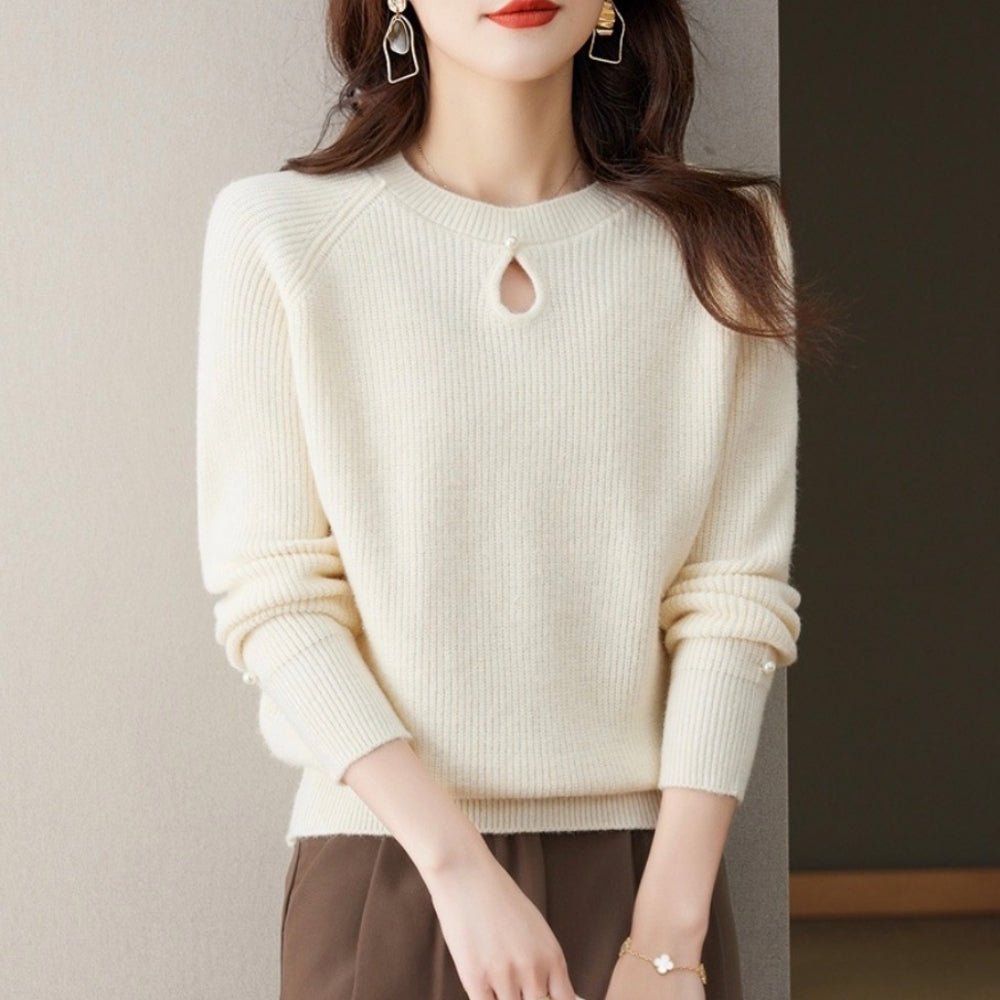 胸元デザインニット｜オフィスカジュアル レディース 通販【ミレジェネ】