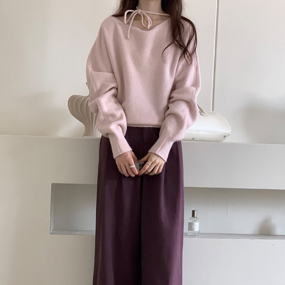 首元リボンニット｜オフィスカジュアル レディース 通販【ミレジェネ】