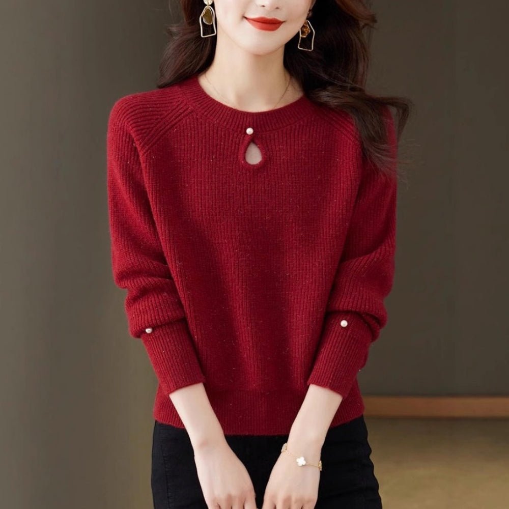 胸元デザインニット｜オフィスカジュアル レディース 通販【ミレジェネ】