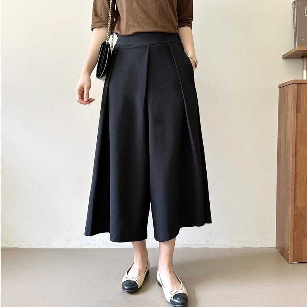 ハイウエストクロップドワイドパンツ｜オフィスカジュアル レディース 通販【ミレジェネ】