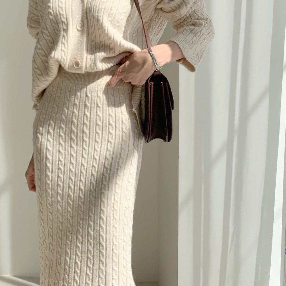 ケーブルニットセットアップ｜オフィスカジュアル レディース 通販【ミレジェネ】