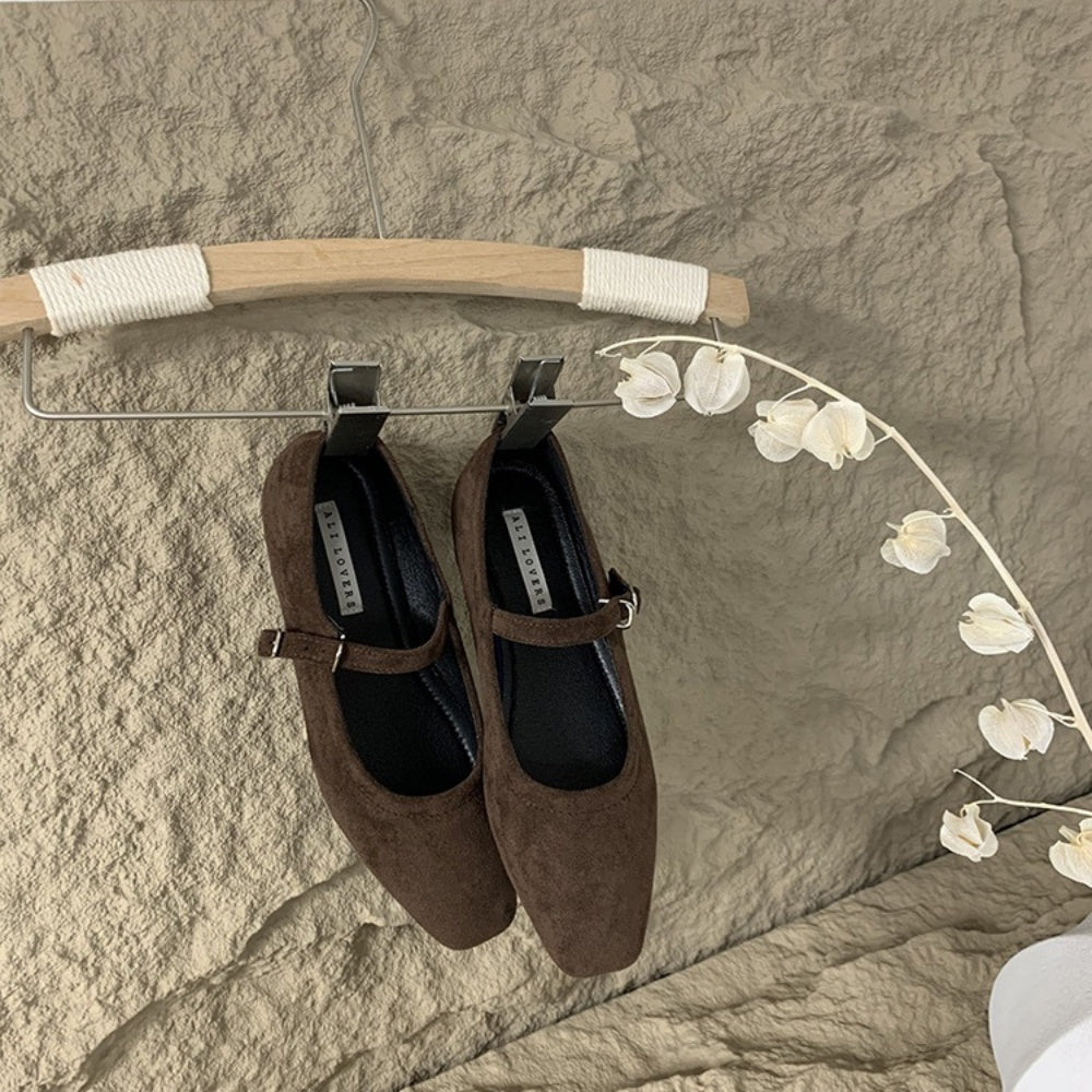 レオパード柄メリージェーンシューズ