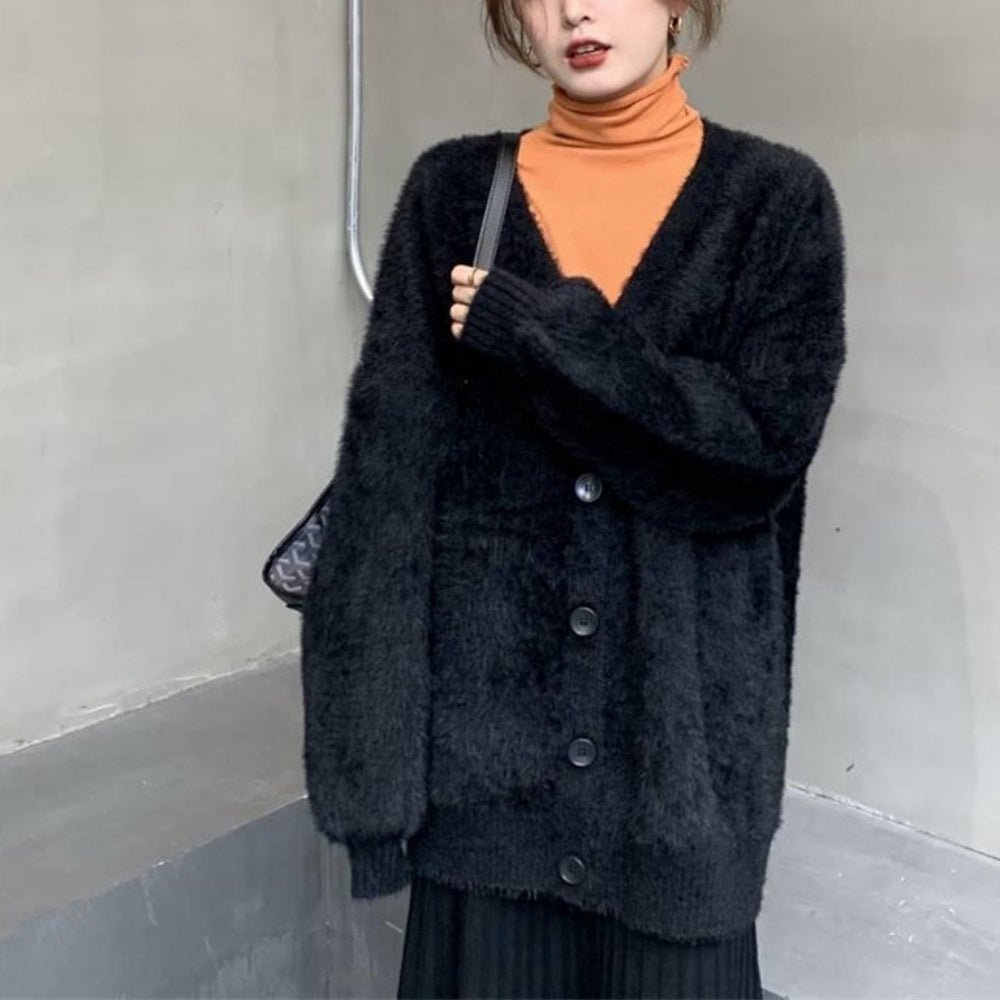 ミディアムシャギーカーディガン｜オフィスカジュアル レディース 通販【ミレジェネ】