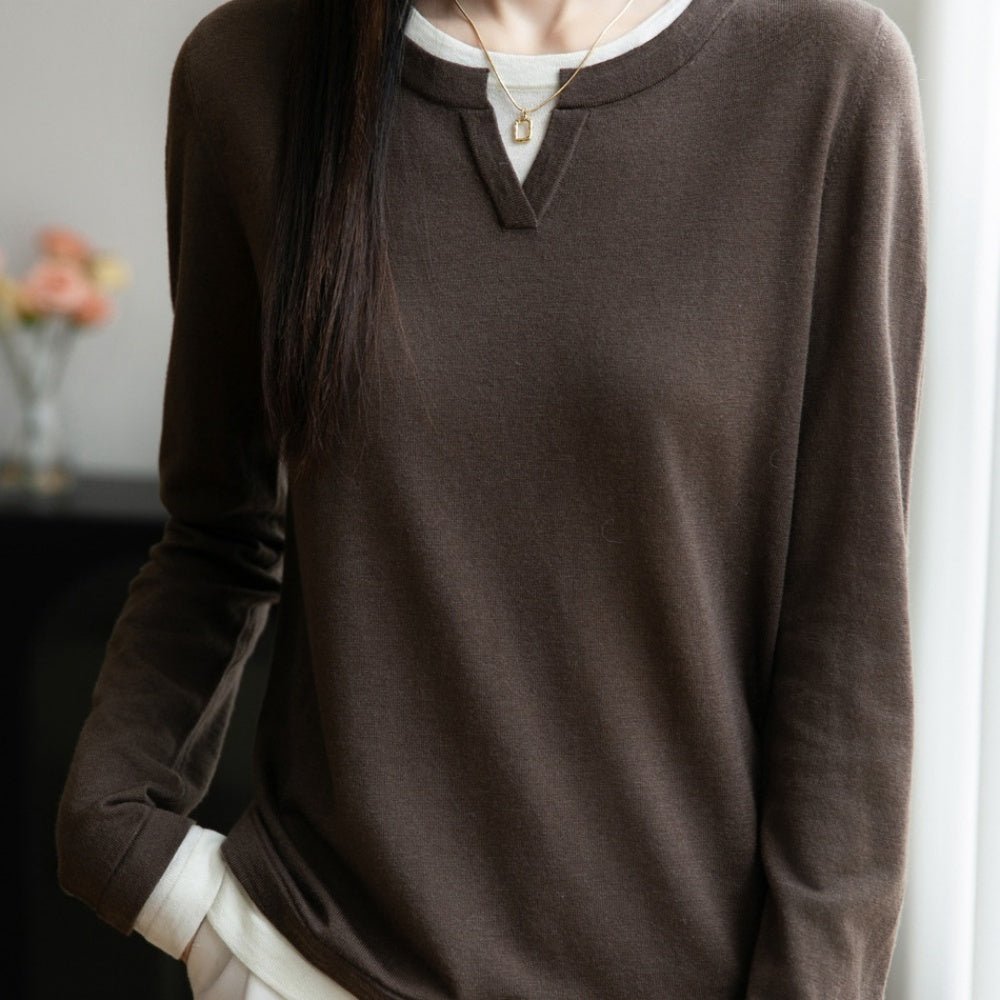 フェイクツーピースニット｜オフィスカジュアル レディース 通販【ミレジェネ】