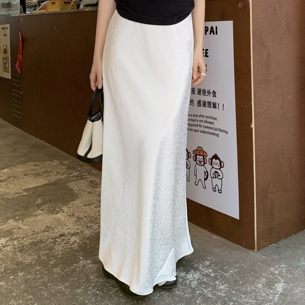 レオパ柄サテンマーメイドスカート｜オフィスカジュアル レディース 通販【ミレジェネ】