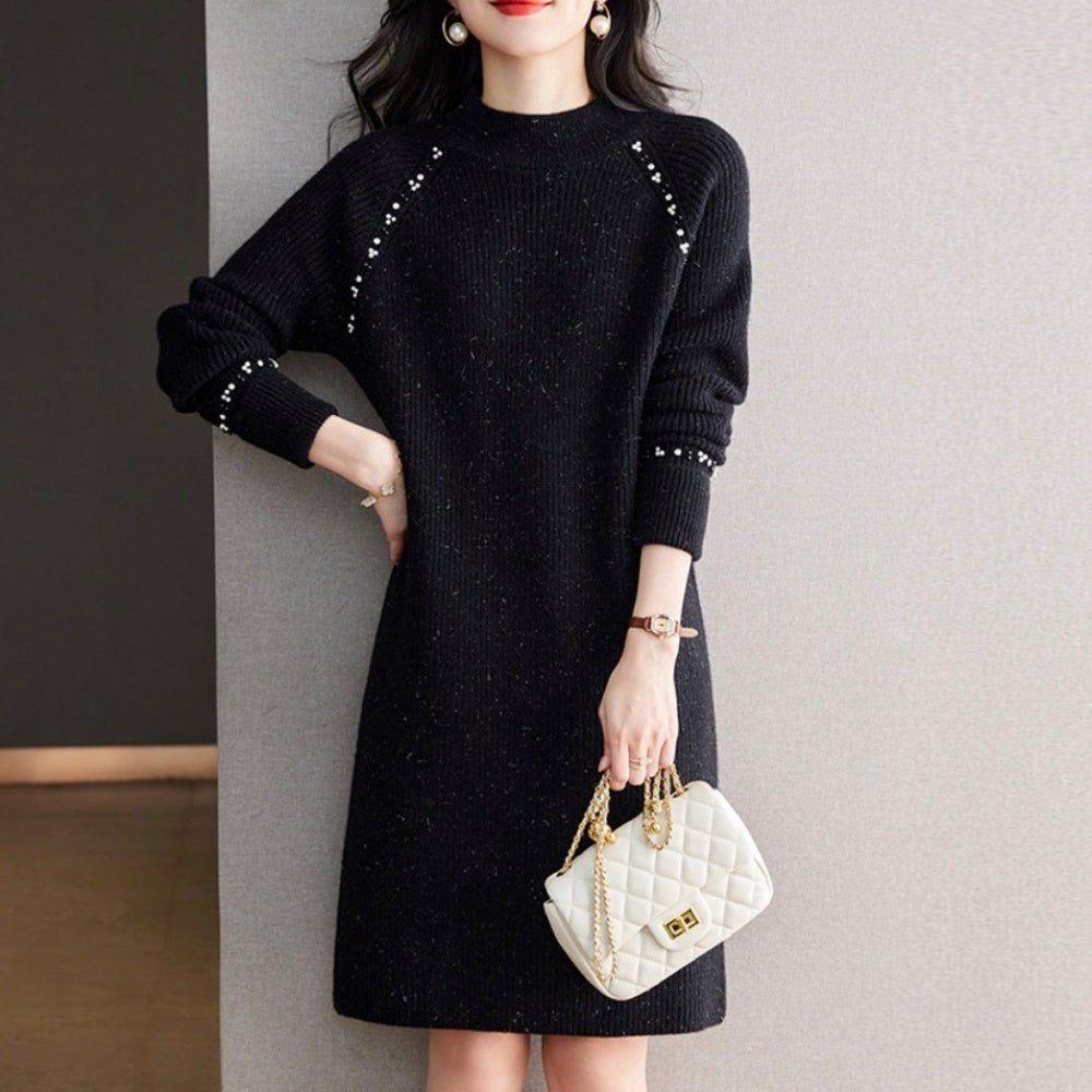 装飾付ニットワンピース｜オフィスカジュアル レディース 通販【ミレジェネ】