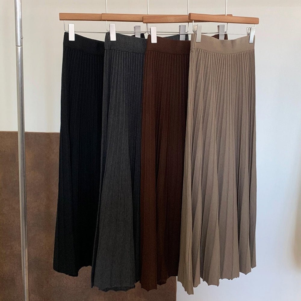プリーツニットマキシスカート｜オフィスカジュアル レディース 通販【ミレジェネ】