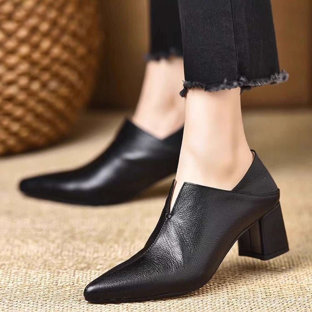 スクエアトゥスプリットバンプシューズ｜オフィスカジュアル レディース 通販【ミレジェネ】