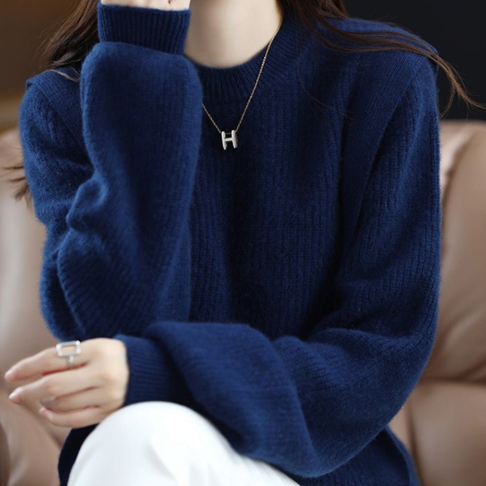 ベーシックで美シルエット♡ラウンドネックセーター 38 メランジラウンドネックニット | ファッション通販サイト NUGU