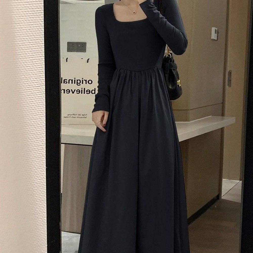 スクエアネックロングワンピース｜オフィスカジュアル レディース 通販【ミレジェネ】