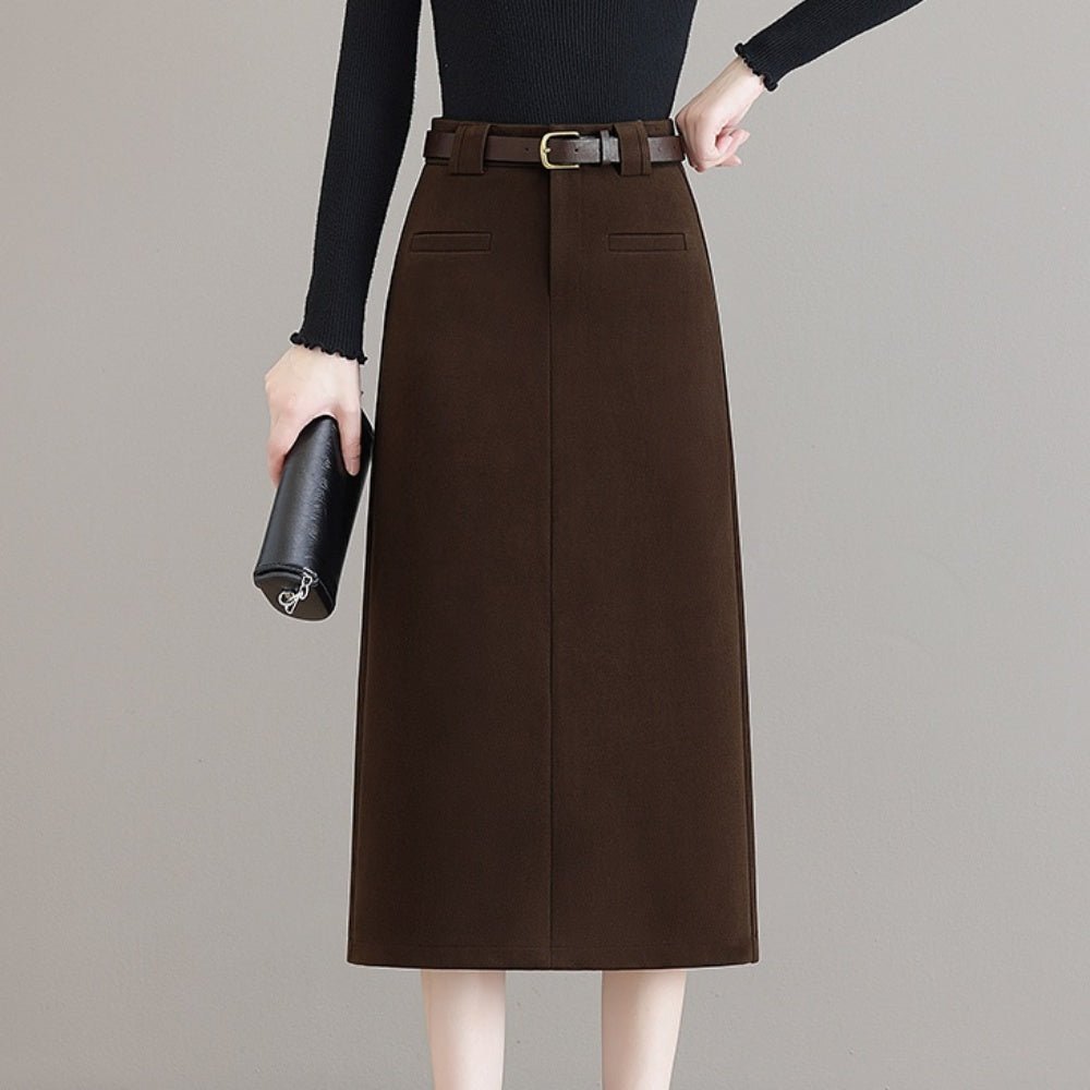 フロントポケットタイトスカート｜オフィスカジュアル レディース 通販【ミレジェネ】