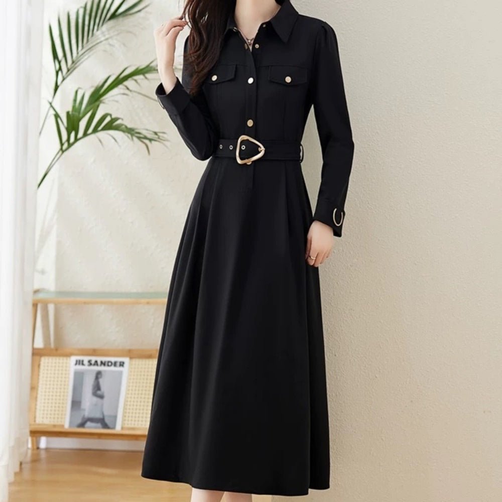 ミモレ丈シャツワンピース｜オフィスカジュアル レディース 通販【ミレジェネ】