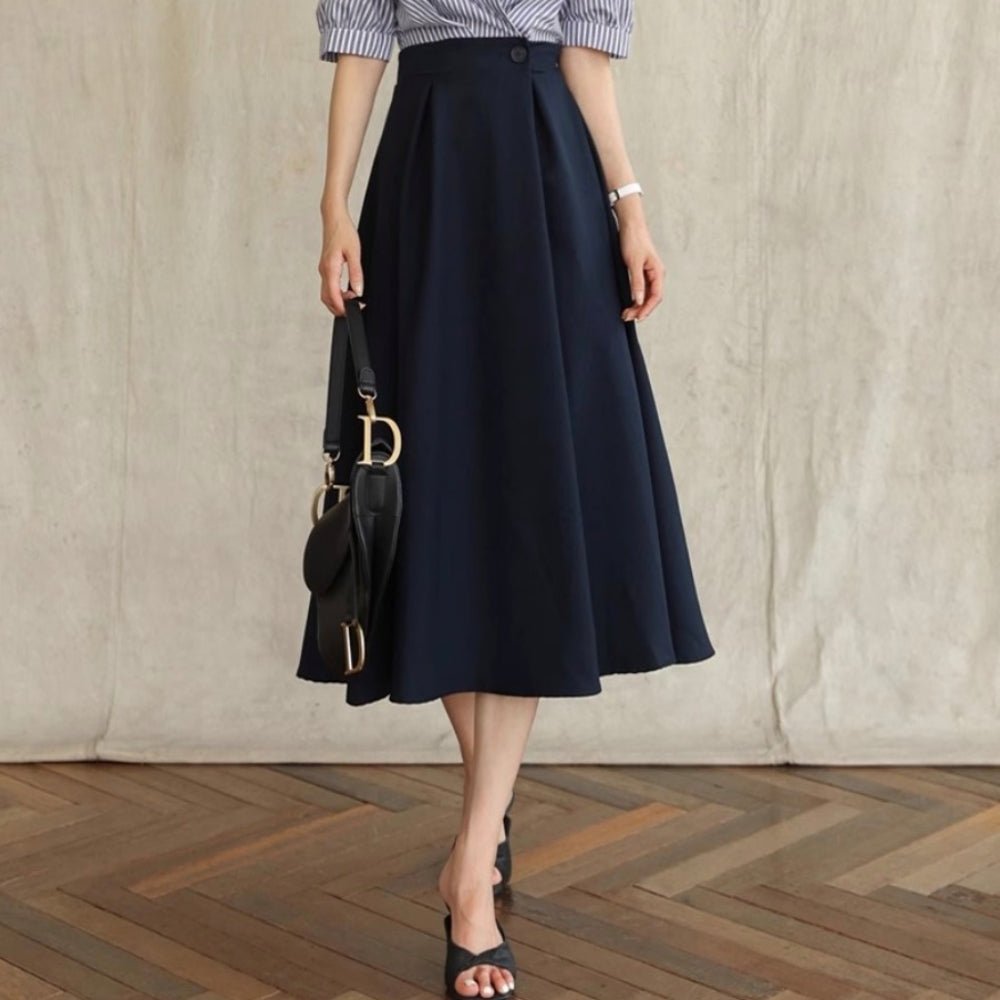 ミモレ丈タックスカート｜オフィスカジュアル レディース 通販【ミレジェネ】