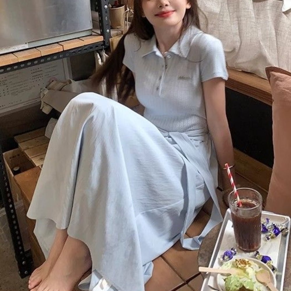 ポロドッキング半袖ワンピース｜オフィスカジュアル レディース 通販【ミレジェネ】