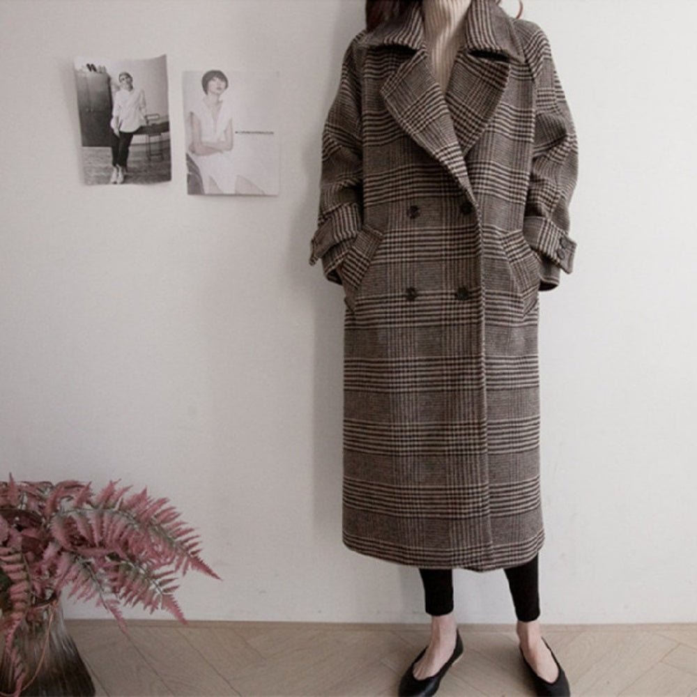 チェック柄ロングコート｜オフィスカジュアル レディース 通販【ミレジェネ】