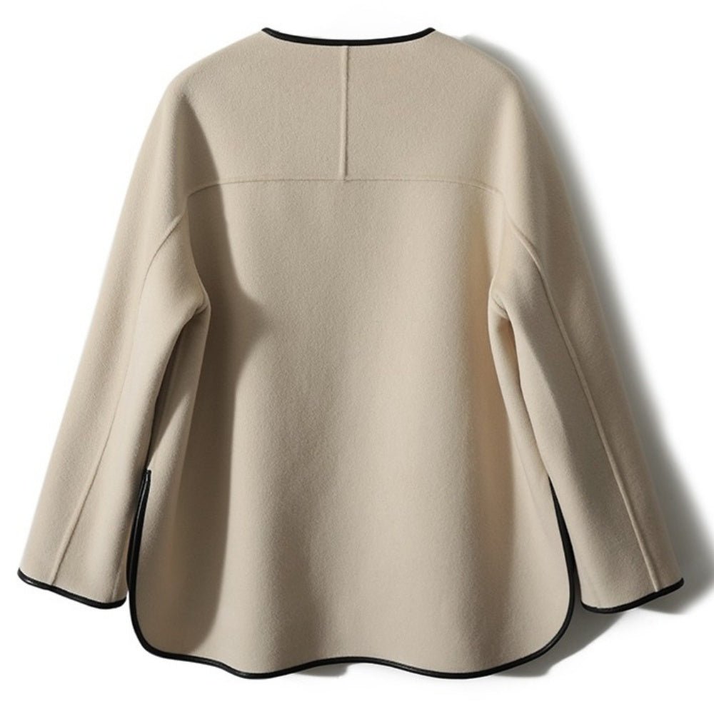 パイピングバイカラーコート｜オフィスカジュアル レディース 通販