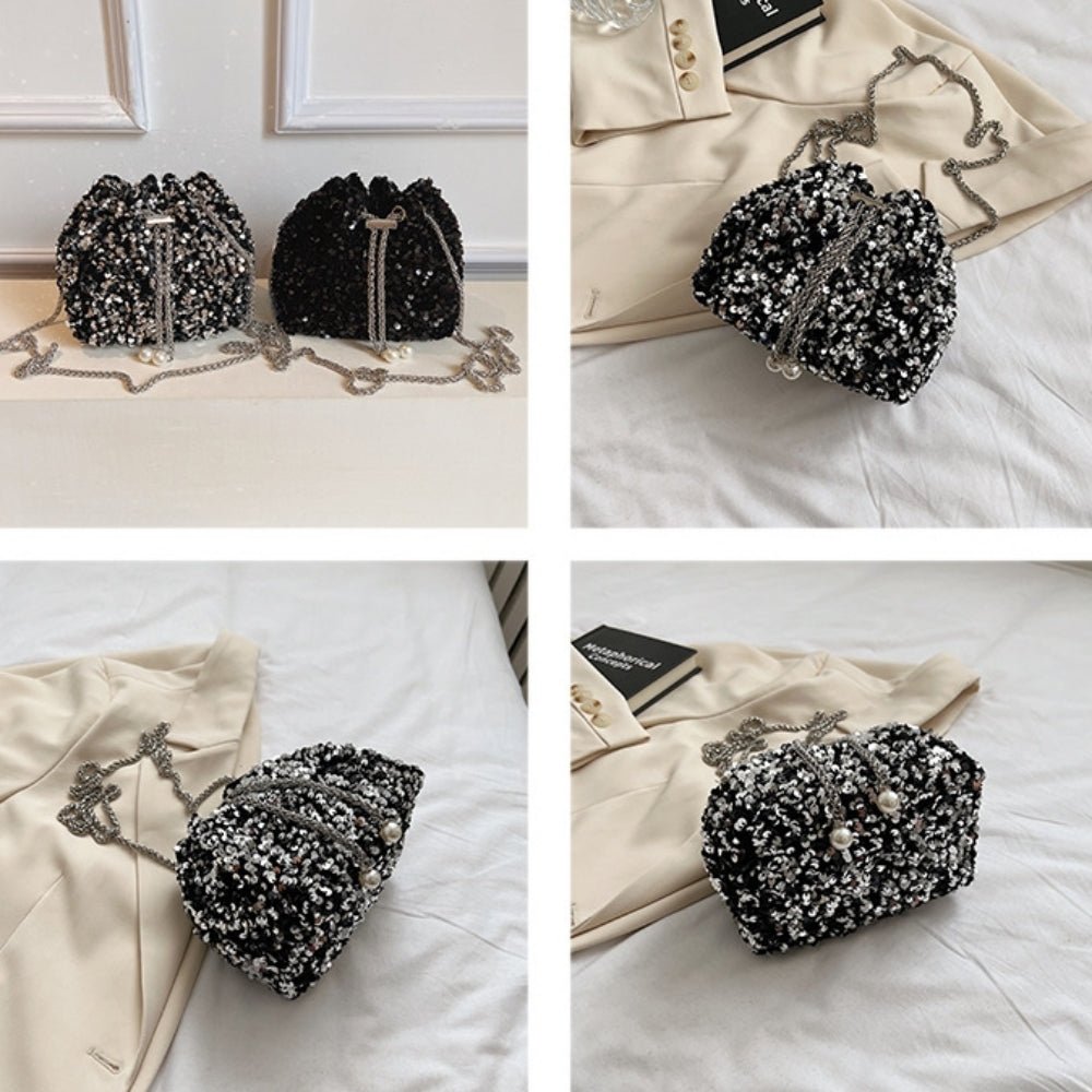 スパンコール巾着 ミニショルダーバッグ｜オフィスカジュアル レディース 通販【ミレジェネ】