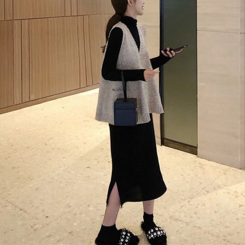 ベストセットニットワンピース｜オフィスカジュアル レディース 通販【ミレジェネ】