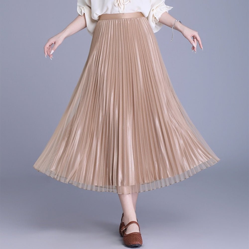ミモレ丈シフォンプリーツスカート｜オフィスカジュアル レディース 通販【ミレジェネ】