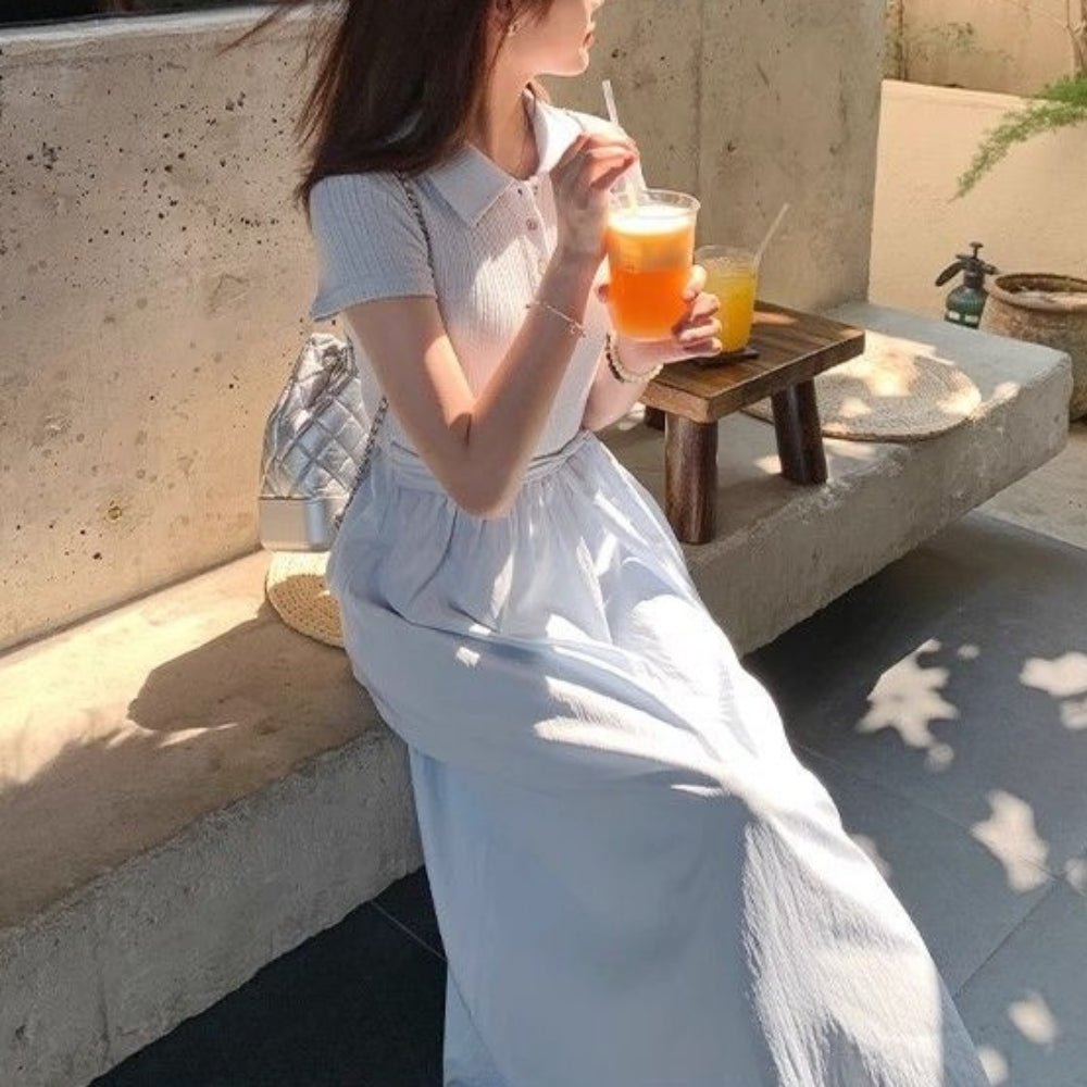 ポロドッキング半袖ワンピース｜オフィスカジュアル レディース 通販【ミレジェネ】