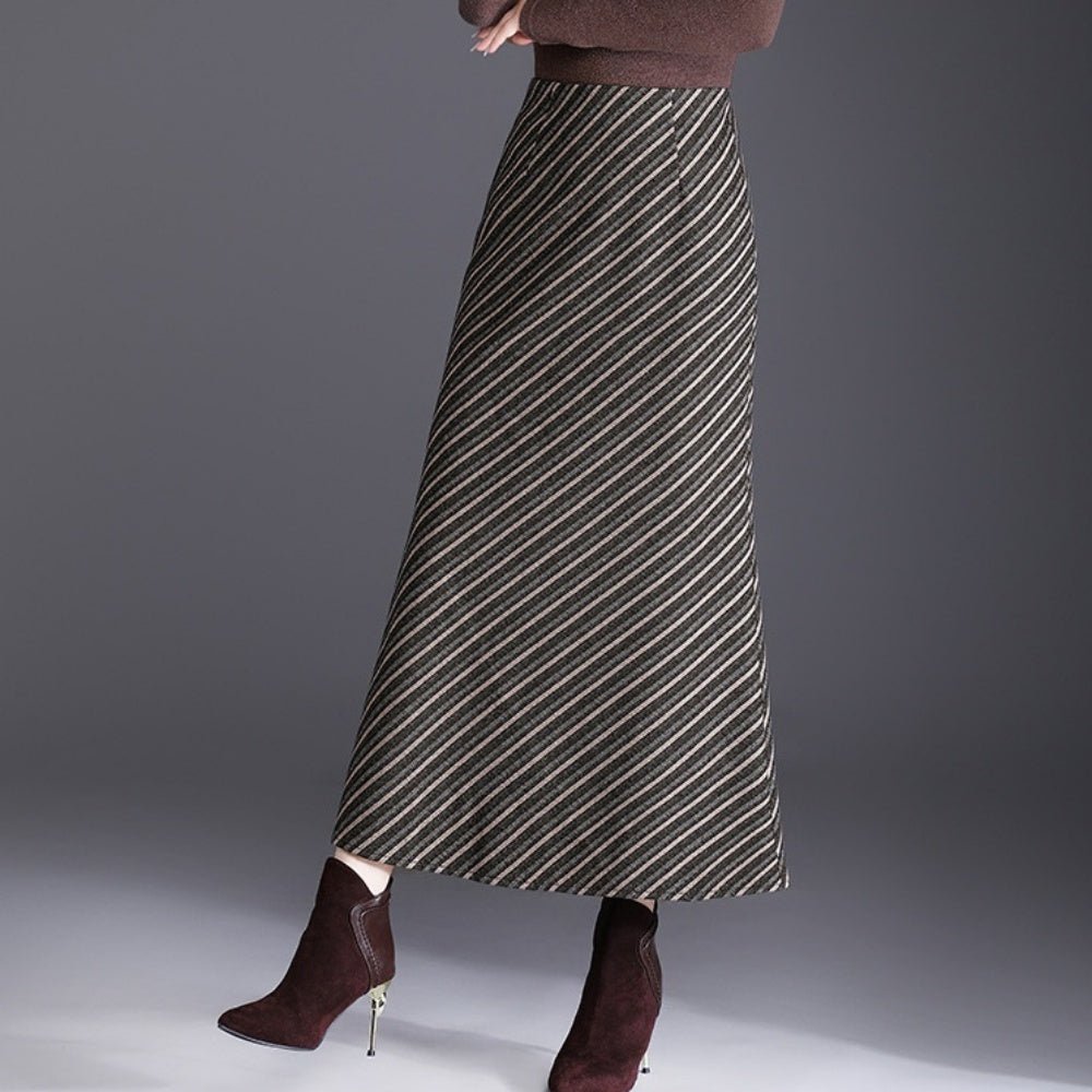 斜めストライプマーメイドスカート｜オフィスカジュアル レディース 通販【ミレジェネ】