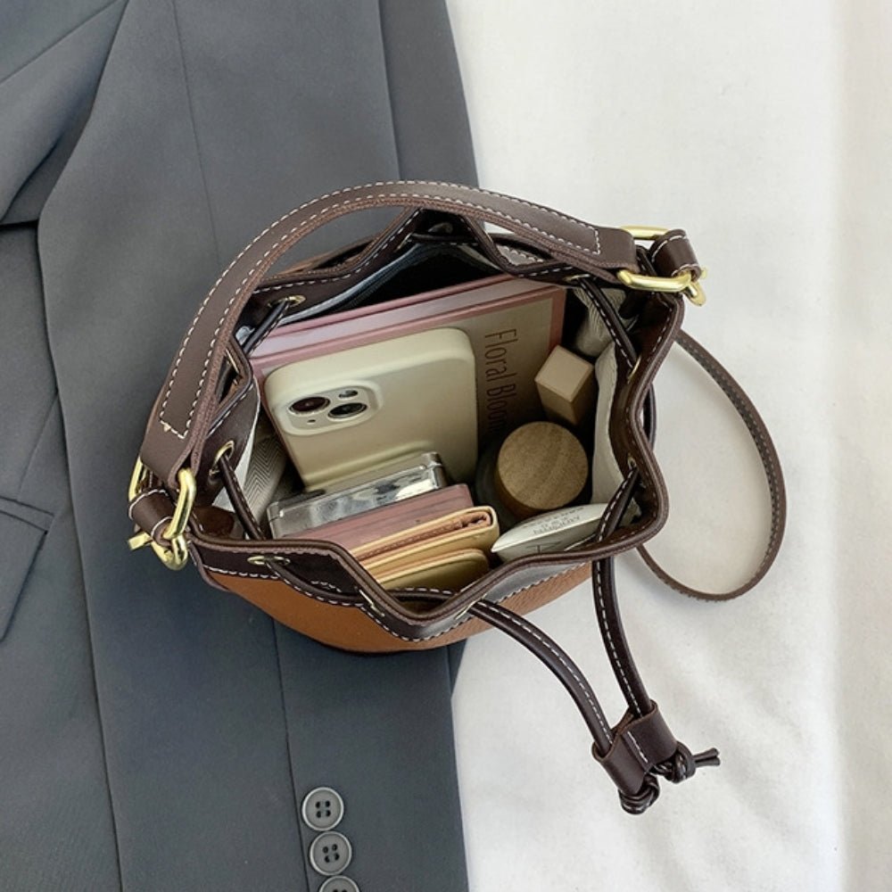 ハンドル付き丸底巾着バッグ｜オフィスカジュアル レディース 通販【ミレジェネ】