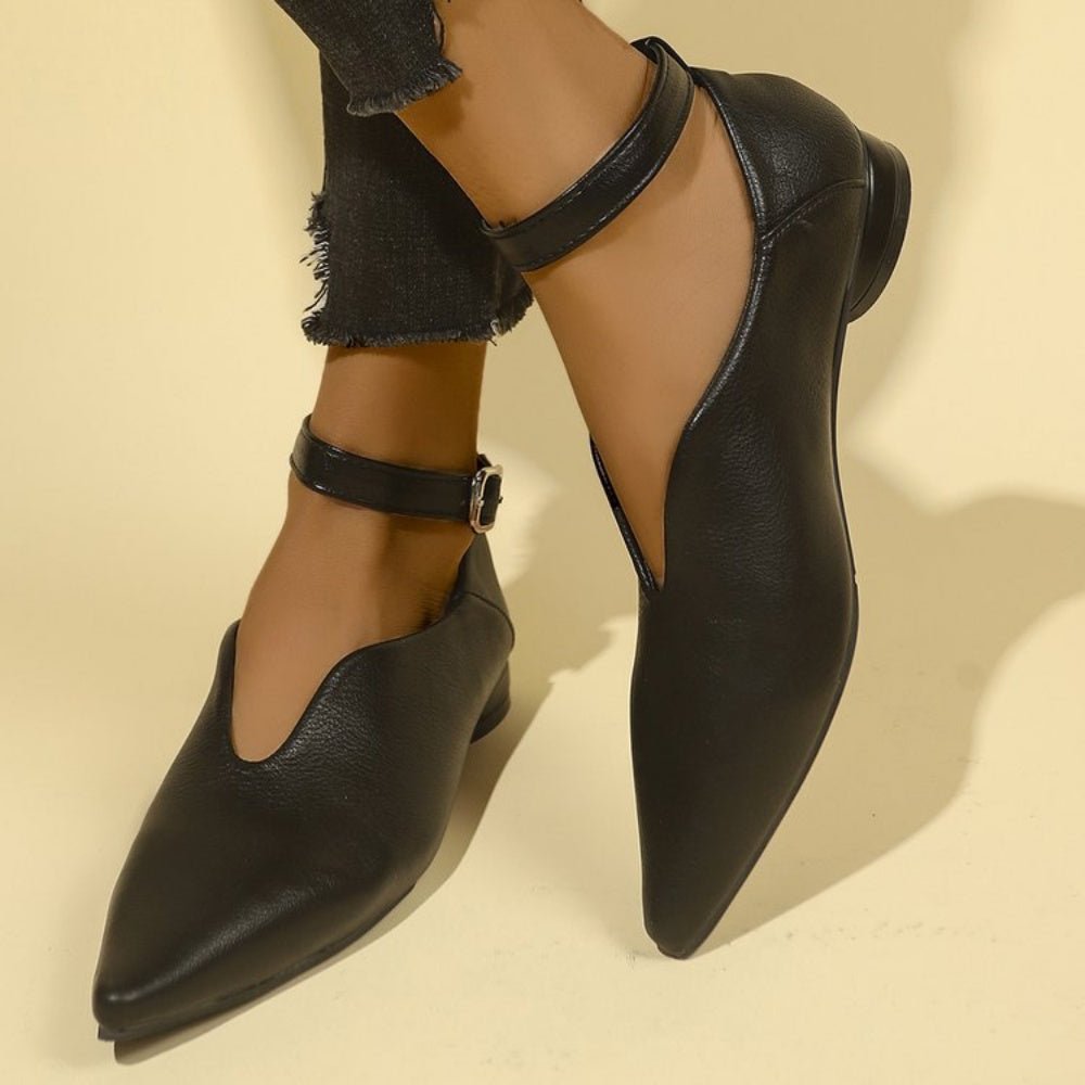 アンクルストラップポインテッドトゥパンプス｜オフィスカジュアル レディース 通販【ミレジェネ】