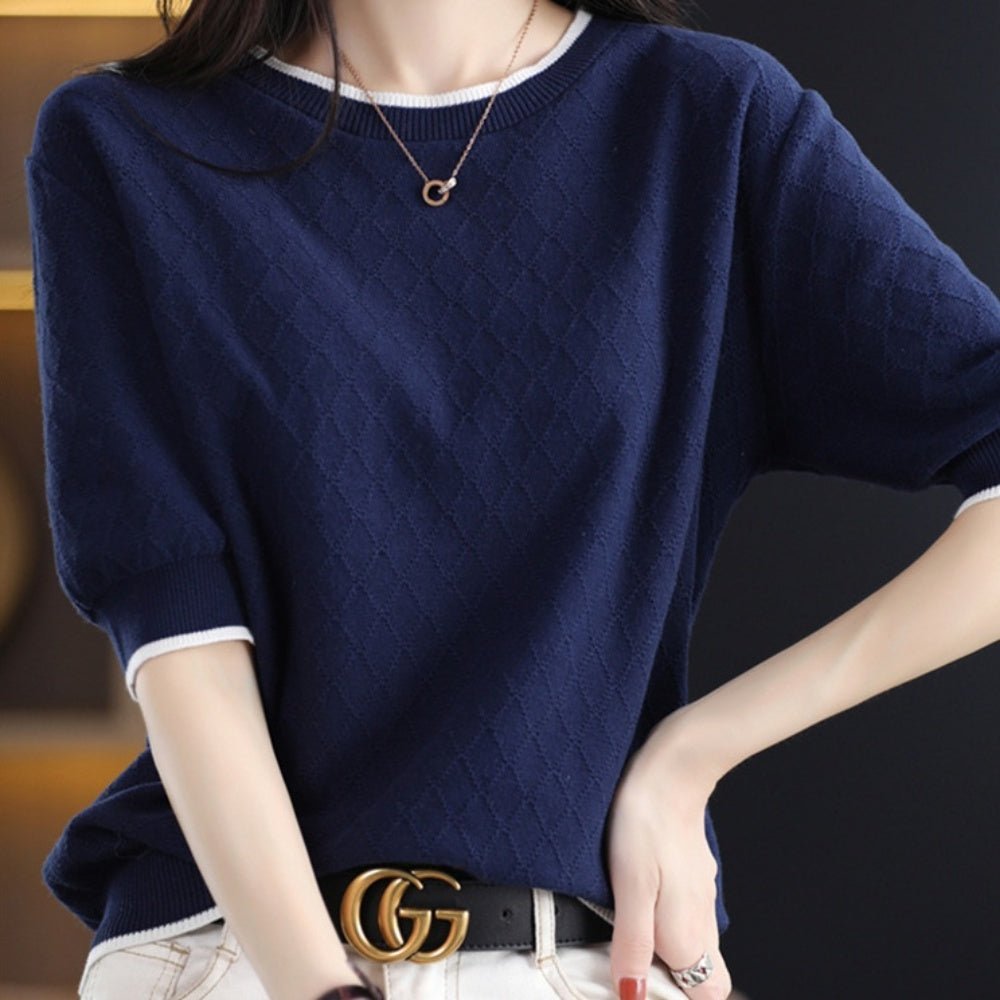 伊製 ドルチェ＆ガッバーナ D&G シルク混 レースアップ 半袖 ニット 36 antiqua ドルマンニット ニット レディース トップス 半袖 送料