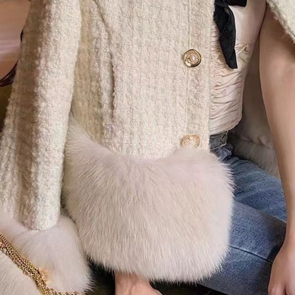 ファーボトムツイードアウター｜オフィスカジュアル レディース 通販【ミレジェネ】