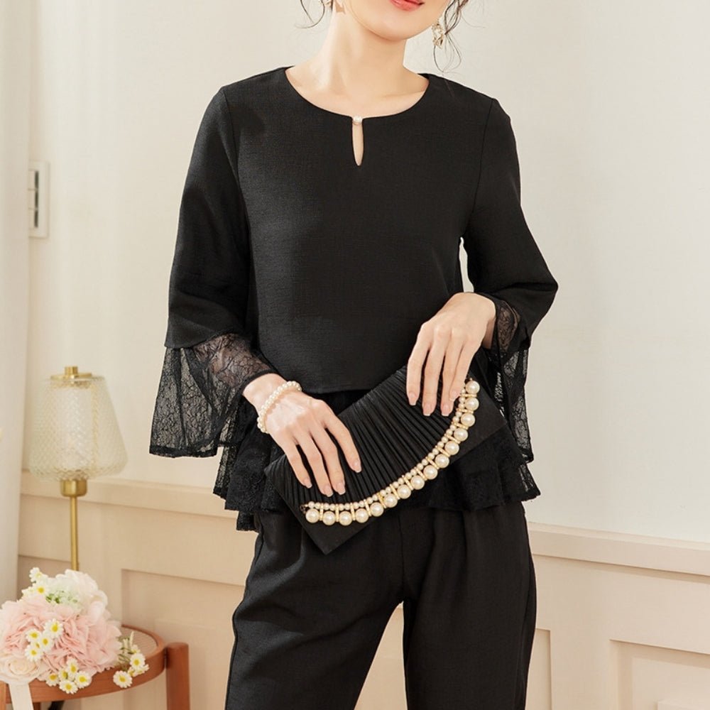 ペプラムオーガンジーセットアップ｜オフィスカジュアル レディース 通販【ミレジェネ】