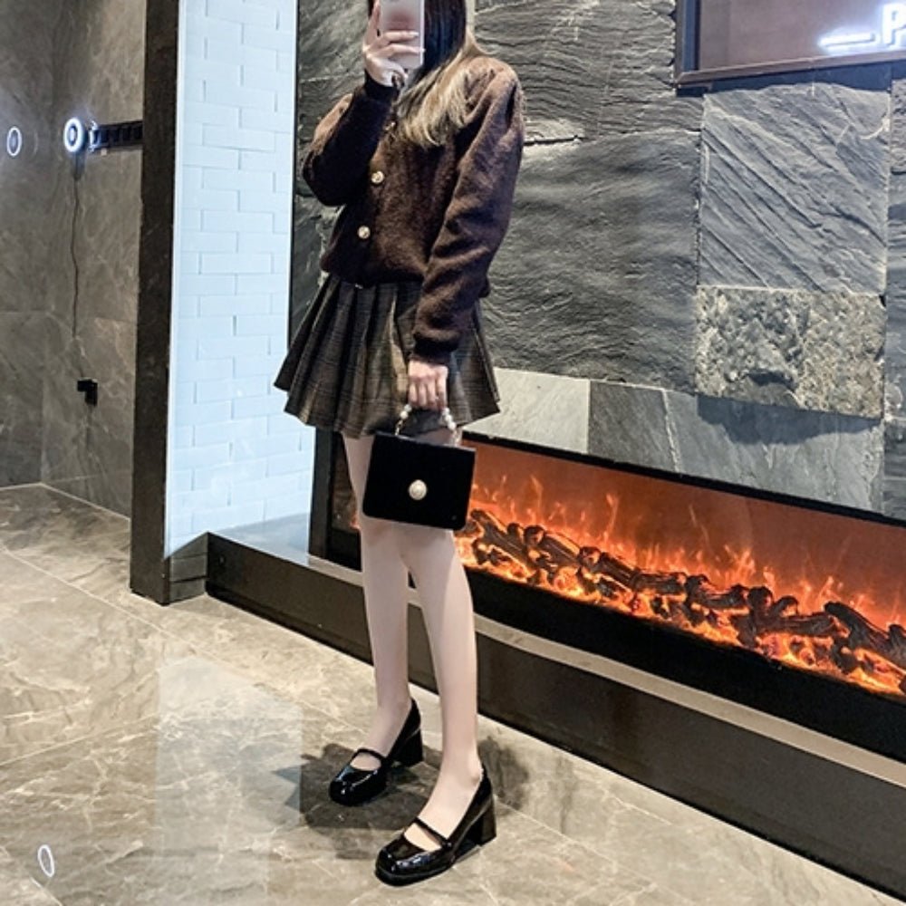 アッパーストラップスクエアトゥパンプス｜オフィスカジュアル レディース 通販【ミレジェネ】