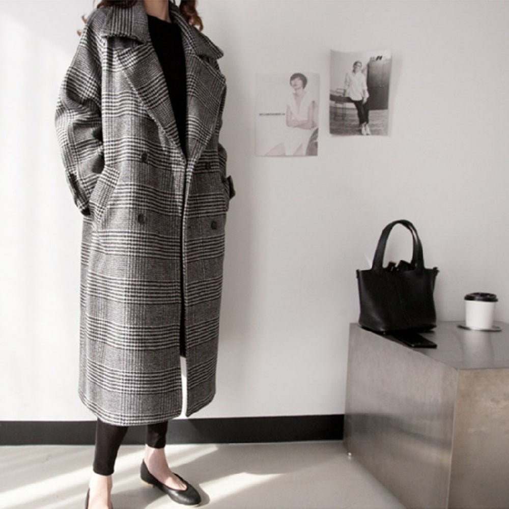 チェック柄ロングコート｜オフィスカジュアル レディース 通販【ミレジェネ】