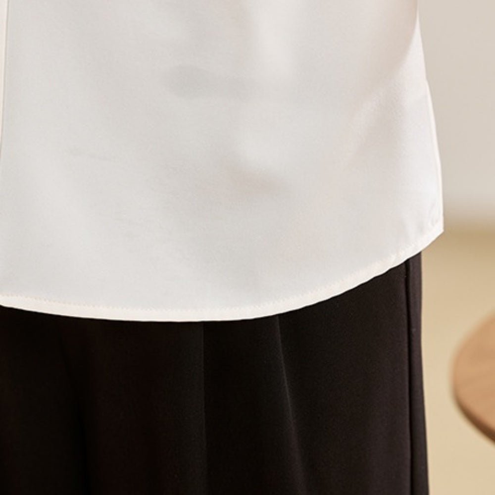 <即納>タックスリットデザインブラウス｜オフィスカジュアル レディース 通販【ミレジェネ】