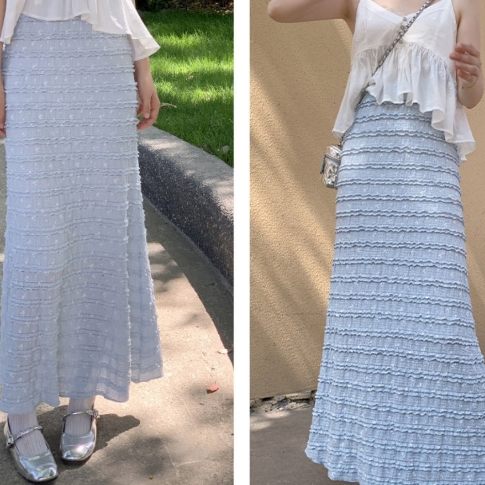 小花柄フリルマーメイドスカート｜オフィスカジュアル レディース 通販【ミレジェネ】