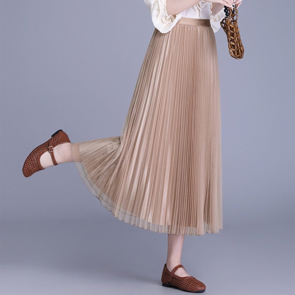 ミモレ丈シフォンプリーツスカート｜オフィスカジュアル レディース 通販【ミレジェネ】