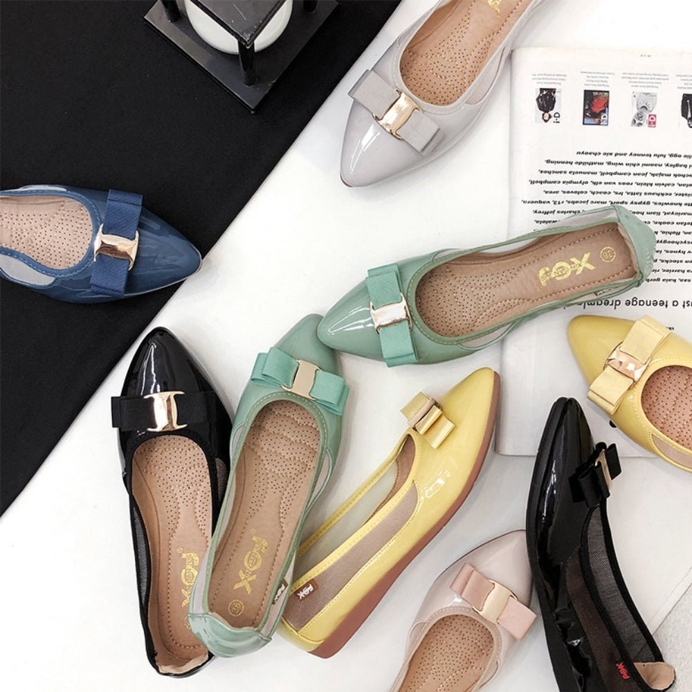 サイドメッシュフラットパンプス｜オフィスカジュアル レディース 通販【ミレジェネ】