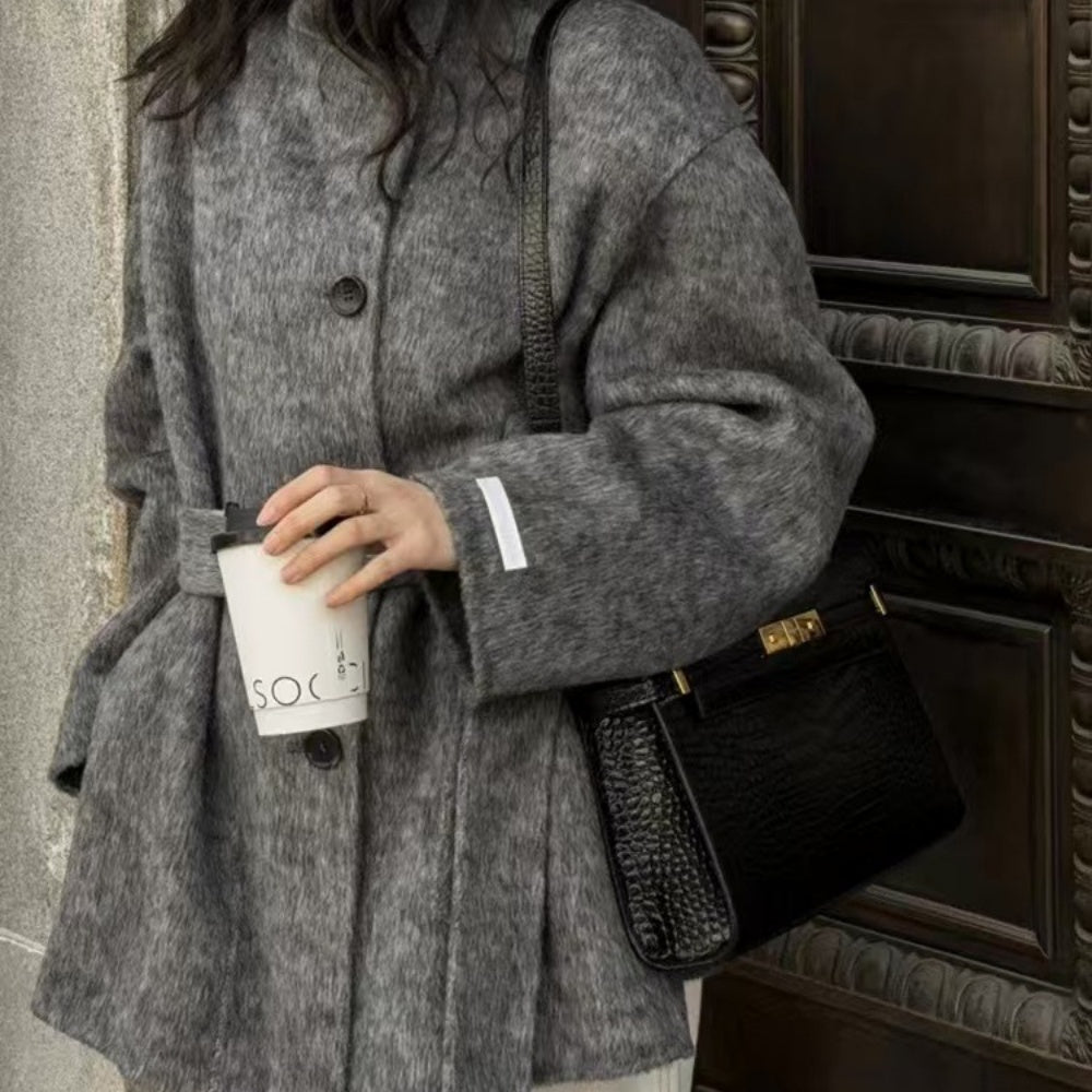 スタンドカラーミドルコート｜オフィスカジュアル レディース 通販【ミレジェネ】