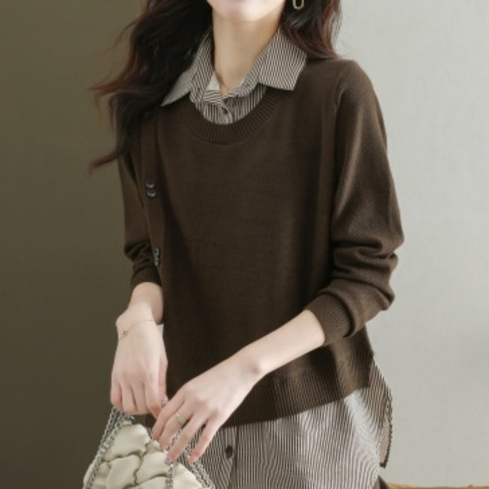 フェイクレイヤードニット｜オフィスカジュアル レディース 通販【ミレジェネ】