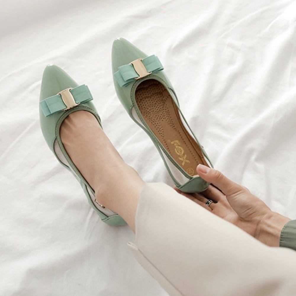 サイドメッシュフラットパンプス｜オフィスカジュアル レディース 通販【ミレジェネ】