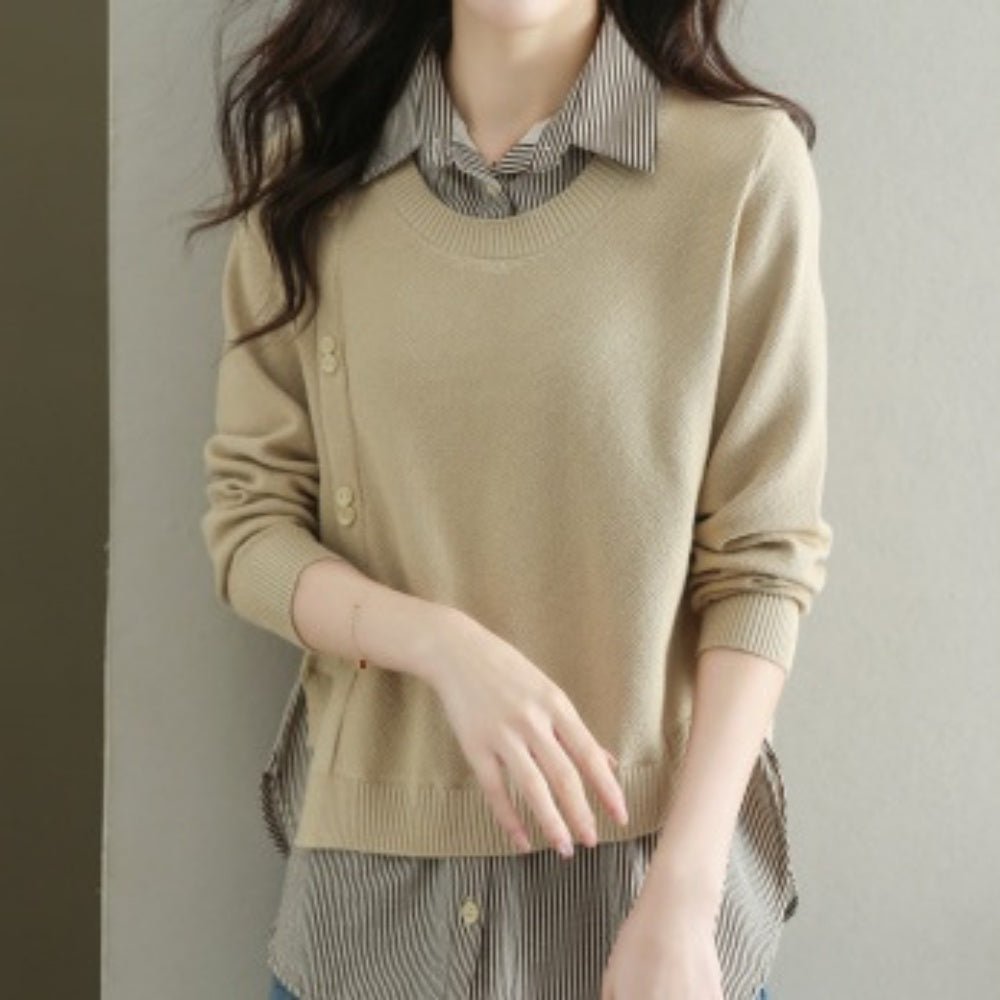 フェイクレイヤードニット｜オフィスカジュアル レディース 通販【ミレジェネ】