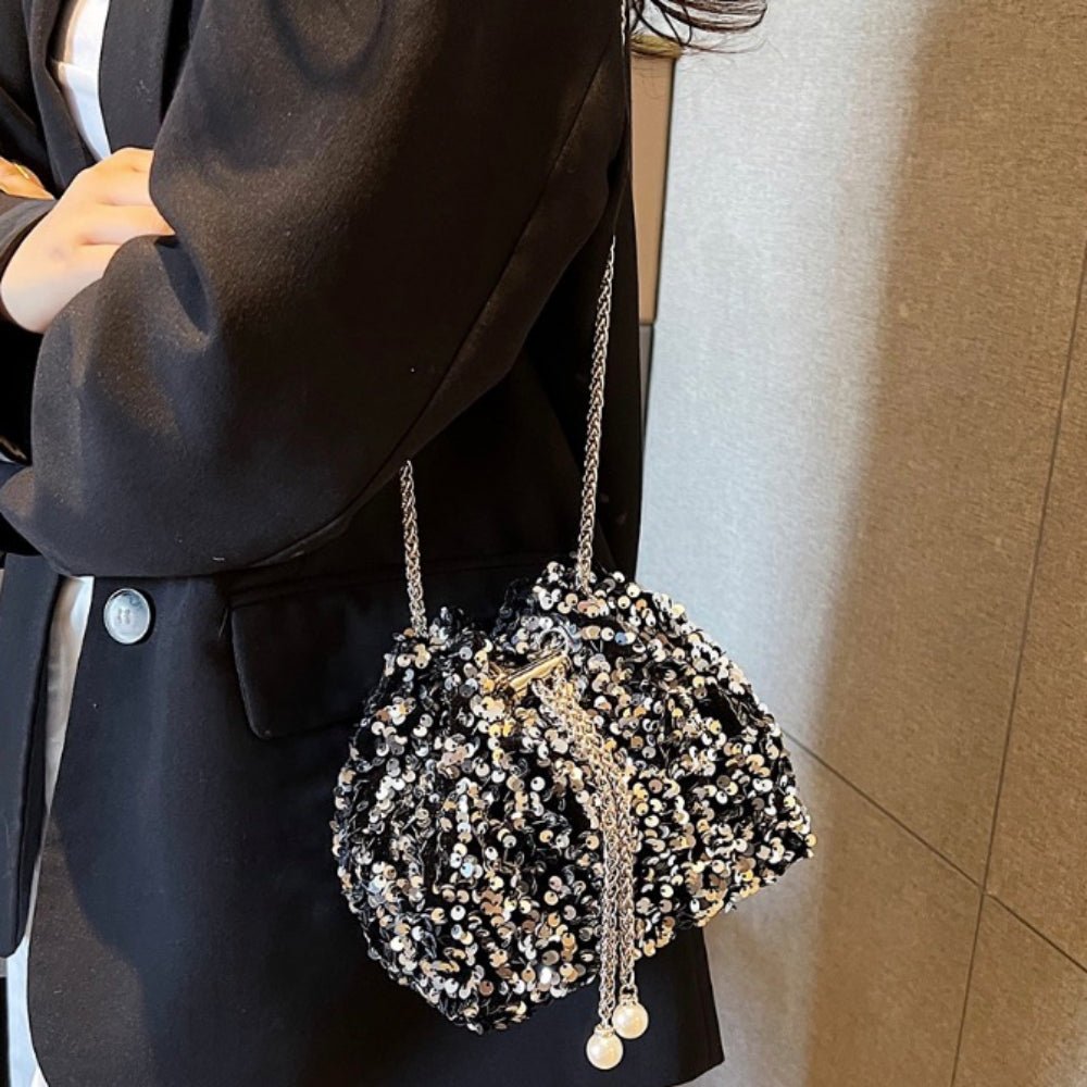 スパンコール巾着 ミニショルダーバッグ｜オフィスカジュアル レディース 通販【ミレジェネ】