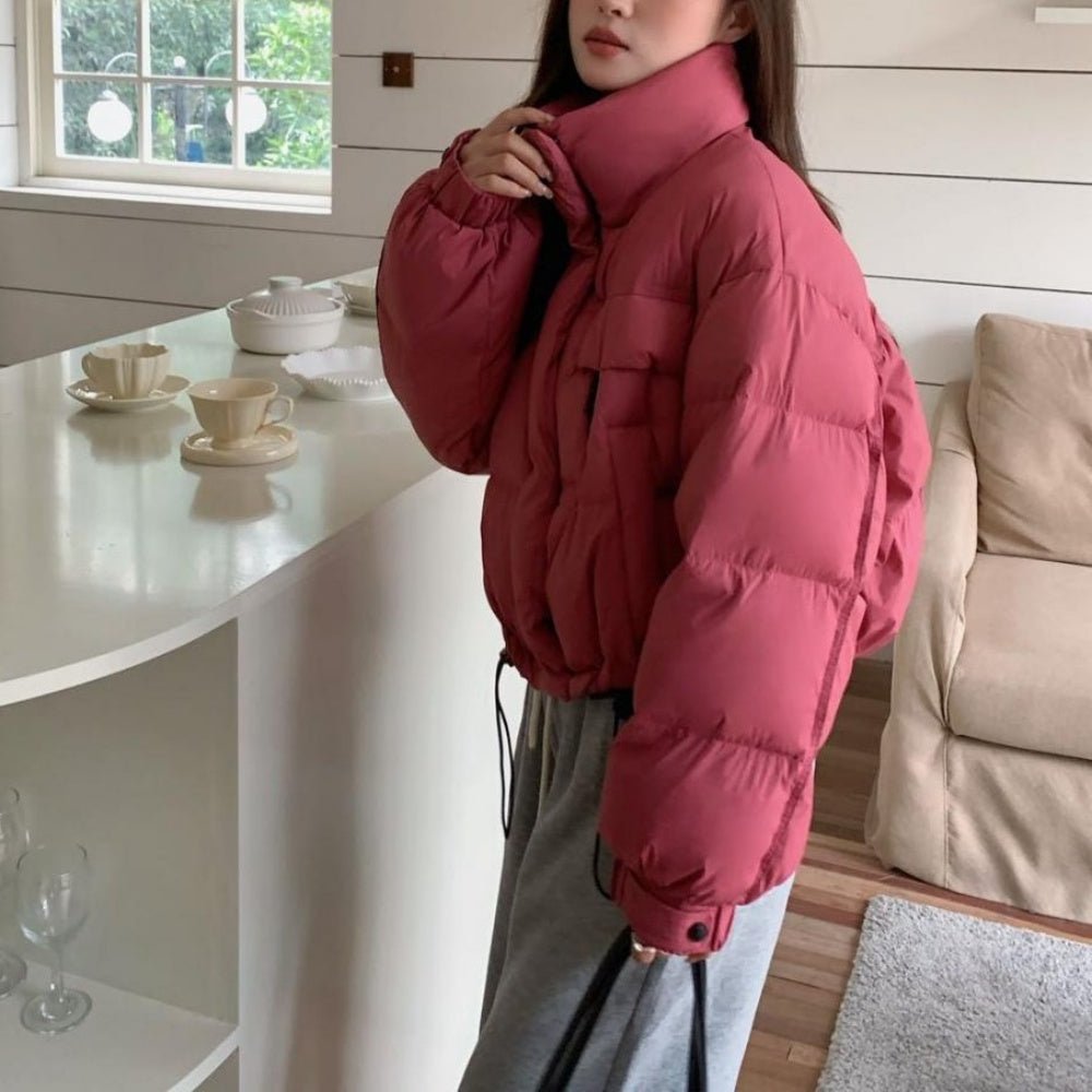   ショートレングススタンドカラーダウンジャケット ダウンジャケット - ショートレングススタンドカラーダウンジャケット