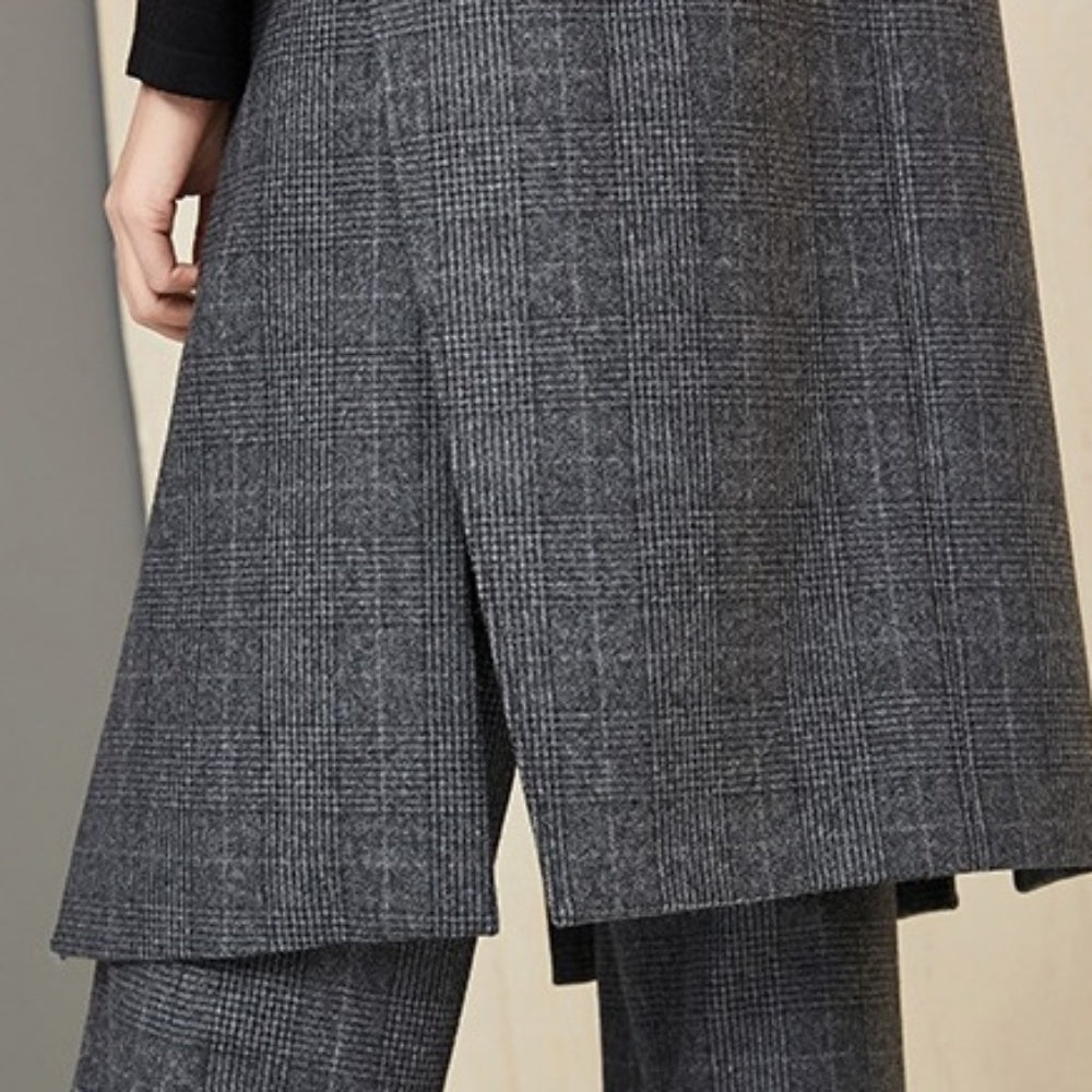 グレンチェック柄セットアップ｜オフィスカジュアル レディース 通販【ミレジェネ】